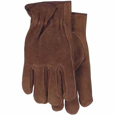 Boss Medium Smoke Brown Unlined Split Leather Gloves   551976220